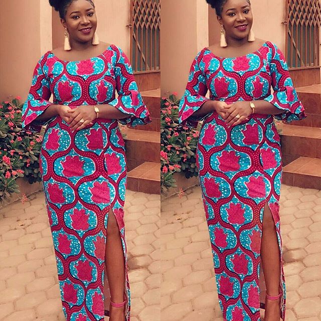 Amazing Fitted Ankara Long Gowns with Side Cuts ; Ankara Dress Styles ...