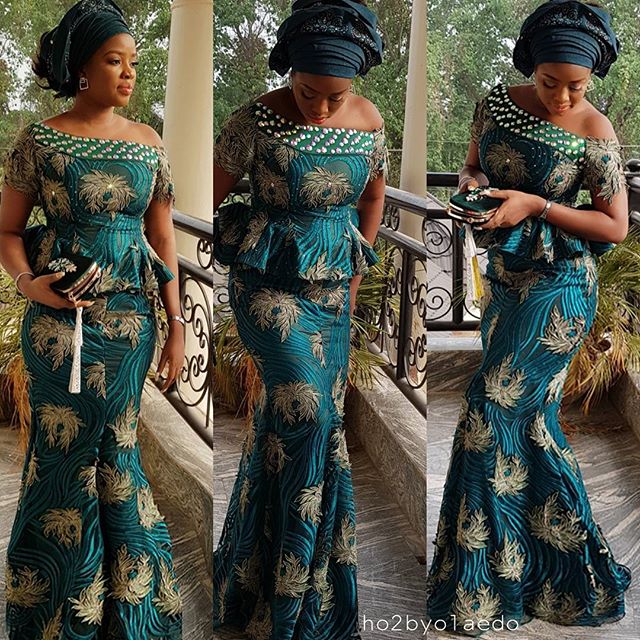 aso ebi lace skirt and blouse styles