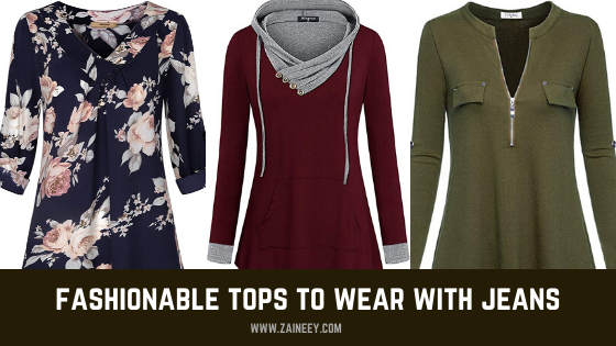 fashionable tops to wear with jeans