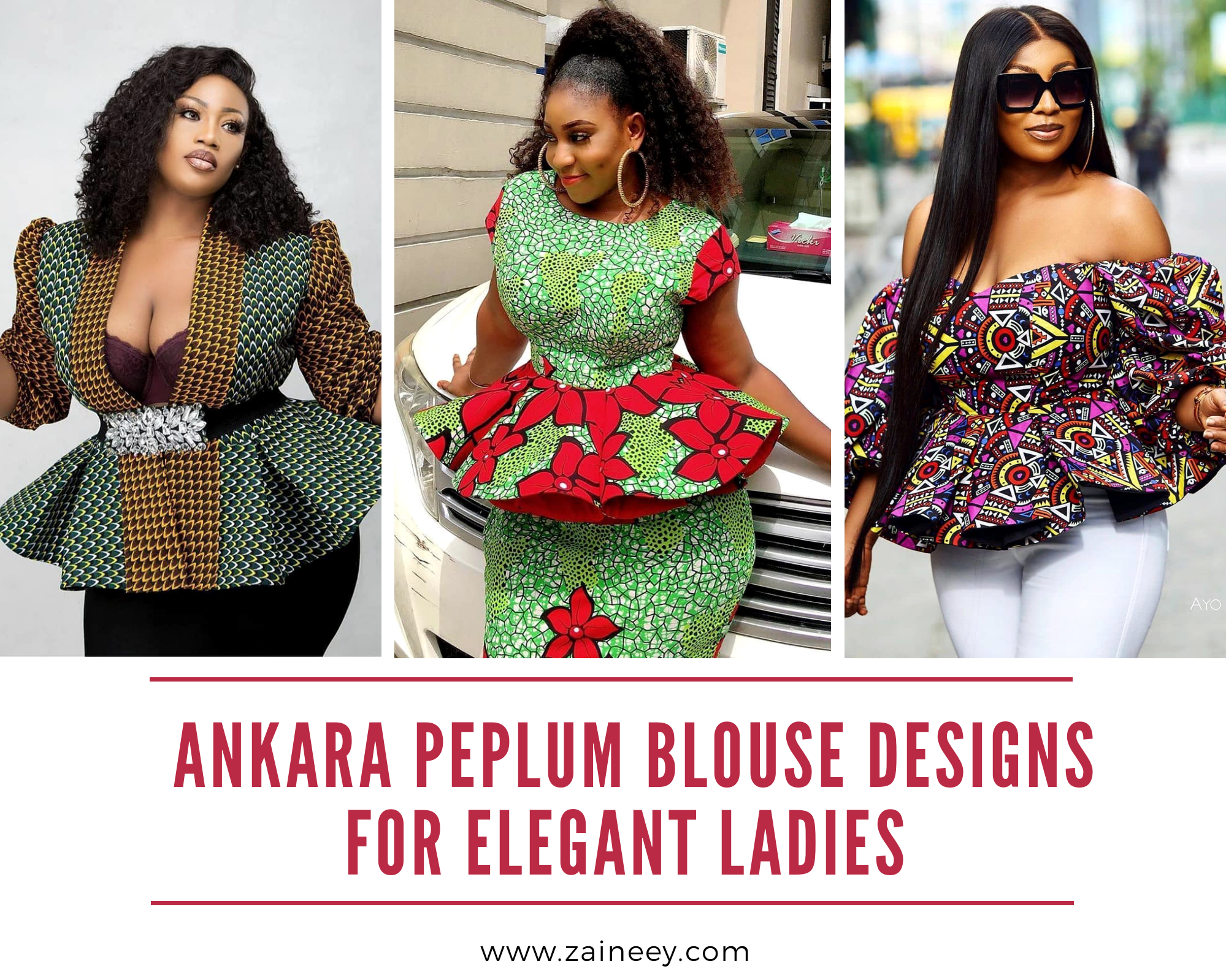 Ankara peplum blouse designs for Elegant 