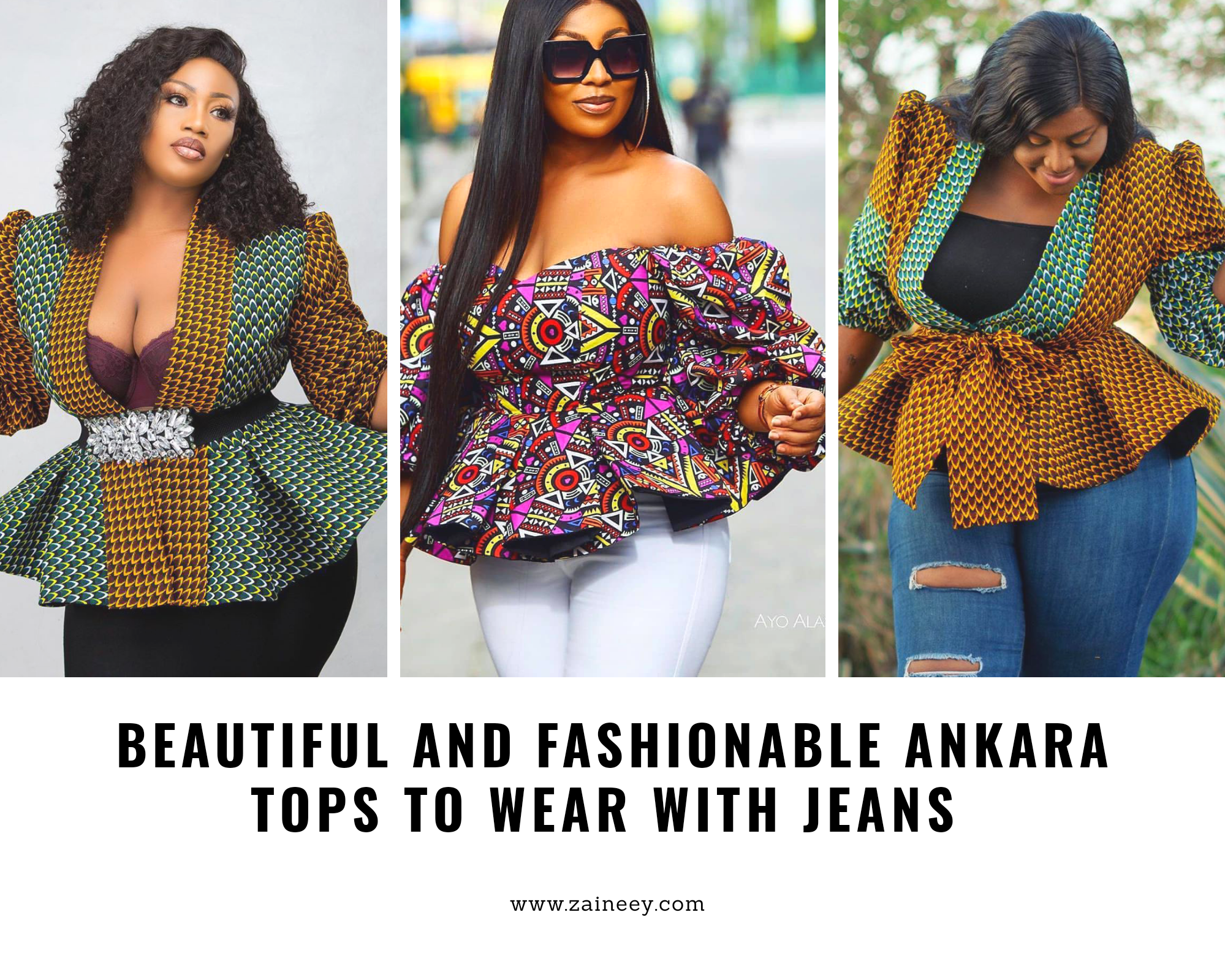 latest ankara tops on jeans 2019
