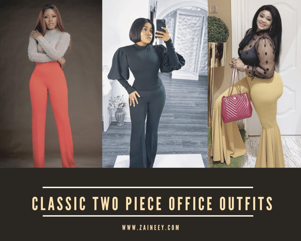 Classic two piece office outfits 