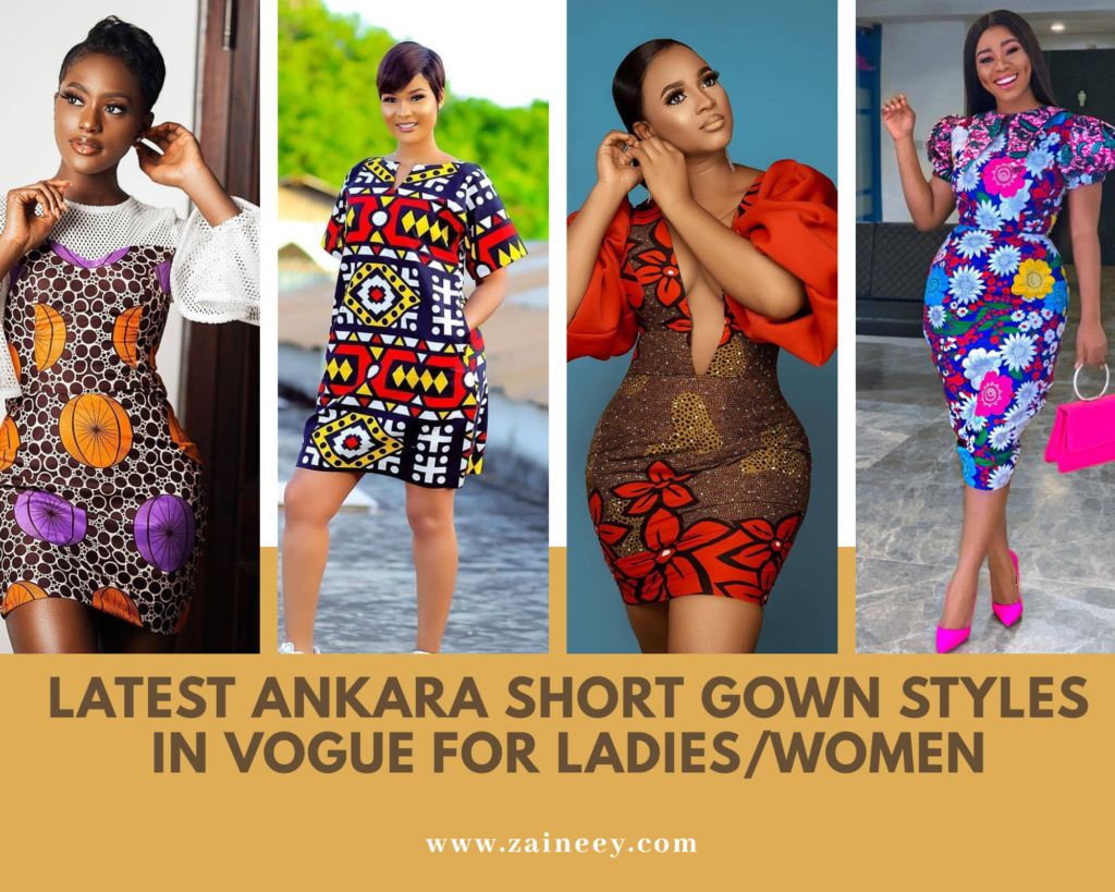 Latest Ankara short gown styles in vogue for ladies/women 