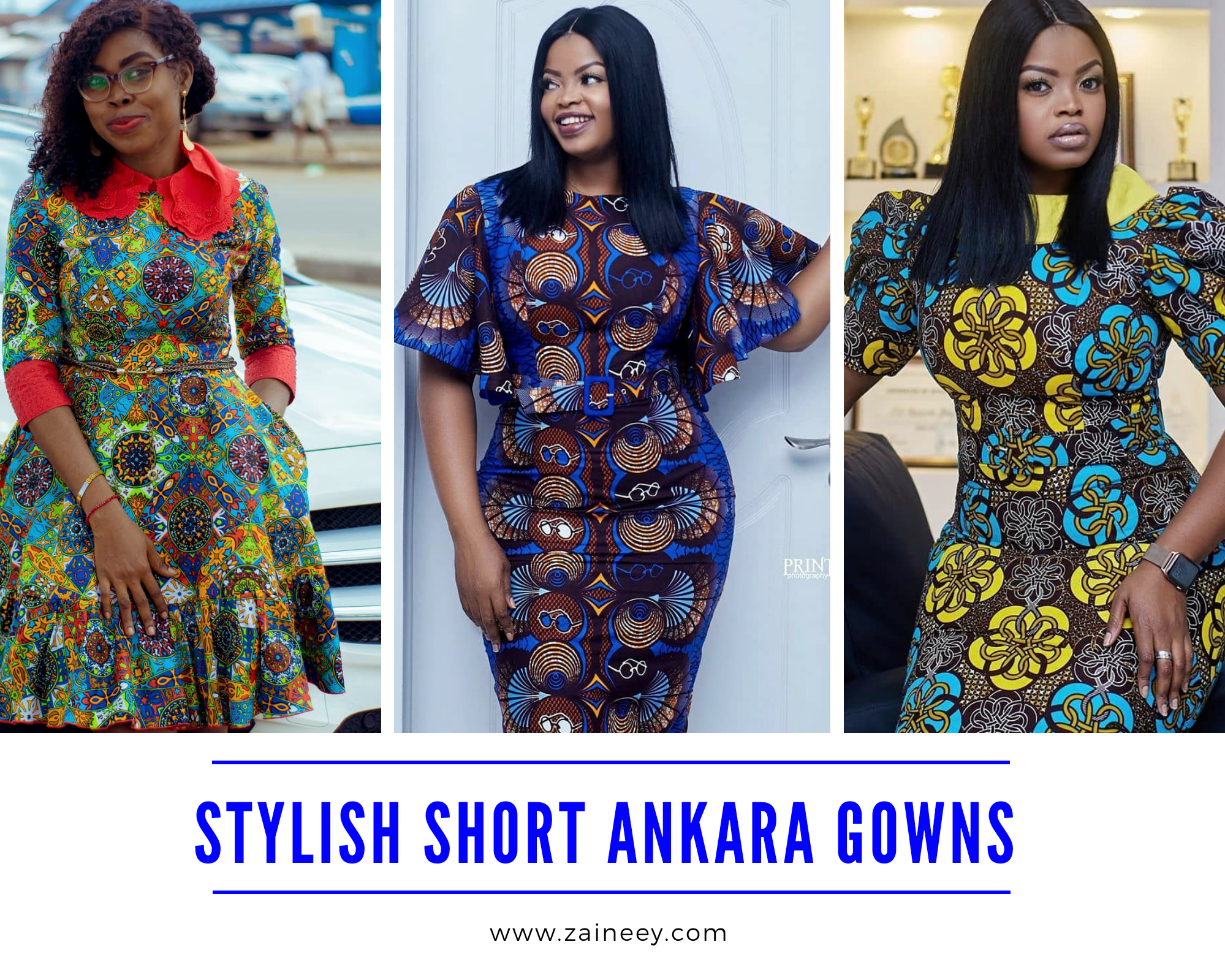 Creative, Trendy, and Stylish Short Ankara Gowns for Ladies