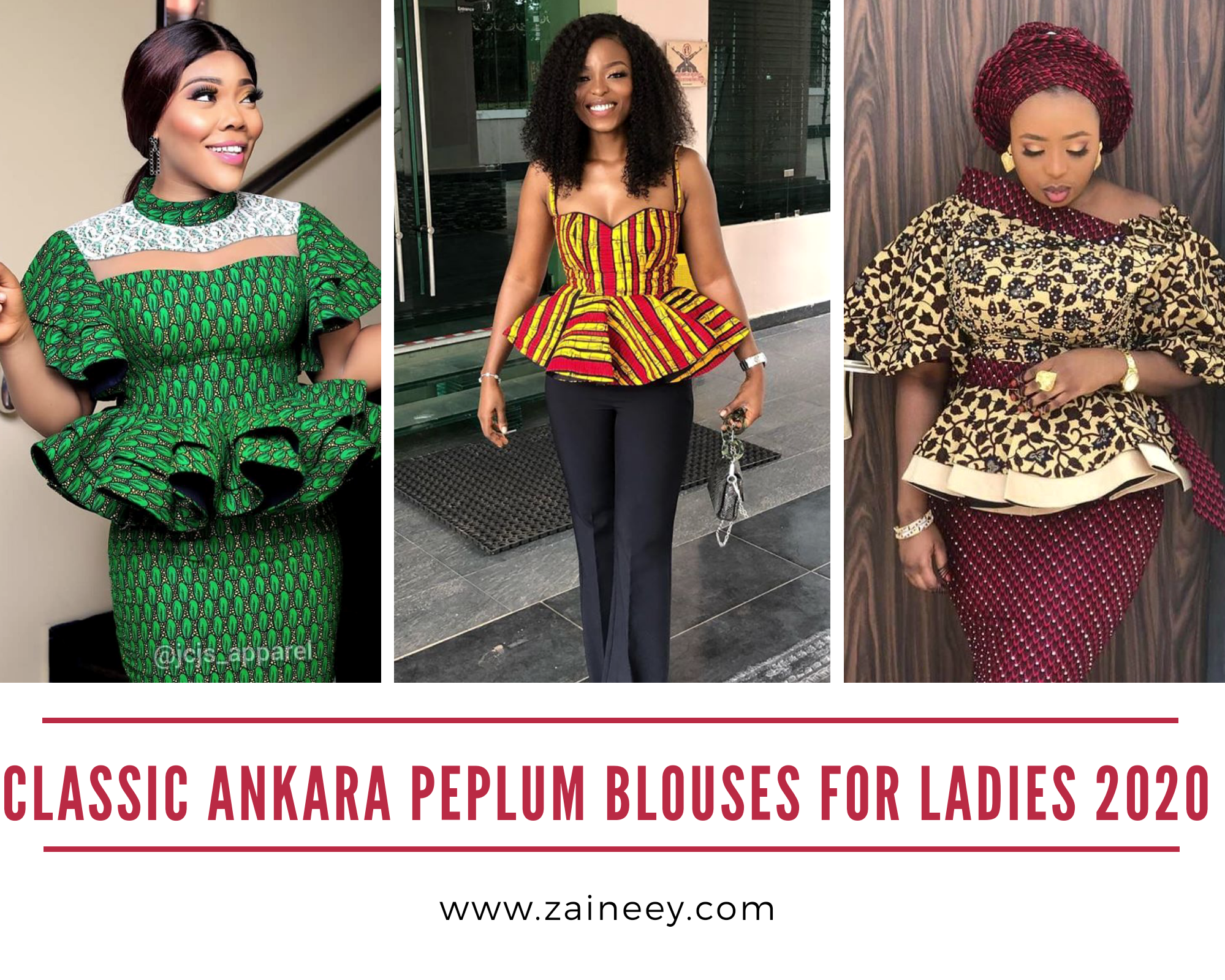 Gorgeous, Trendy, and Classic Ankara Peplum Blouses for Ladies 2020