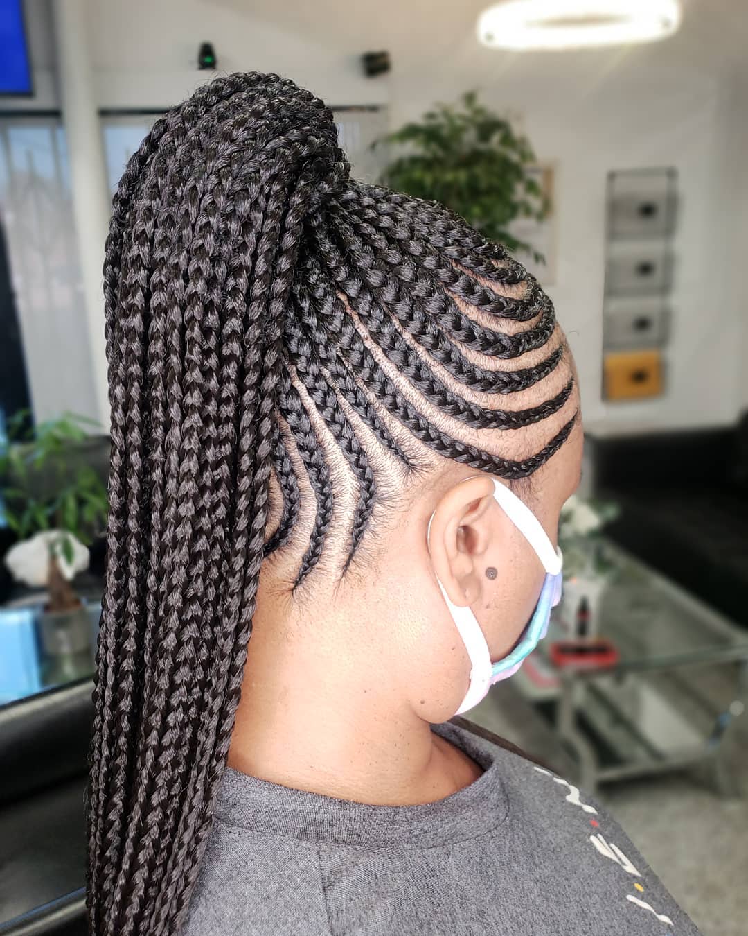 braided ponytail styles for black hair 6