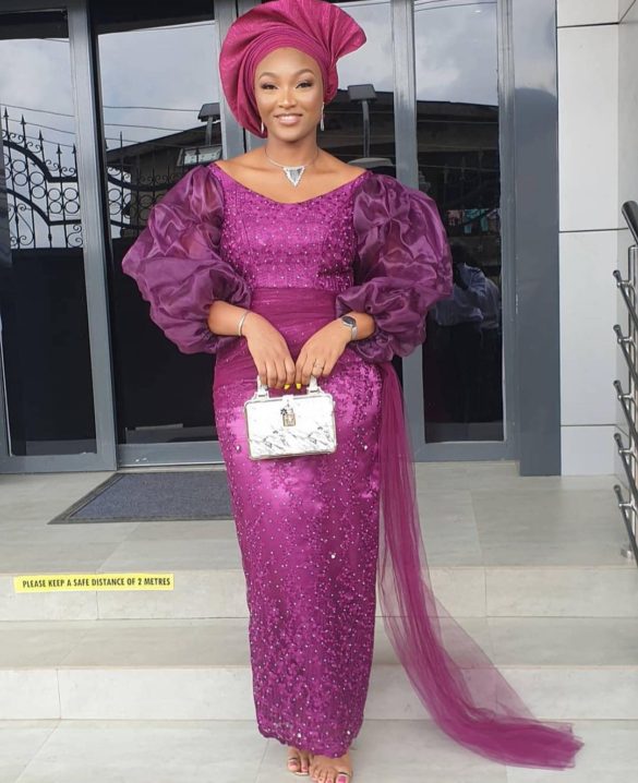 Gorgeous, Stylish, and Stunning Asoebi Dresses with statement sleeves ...