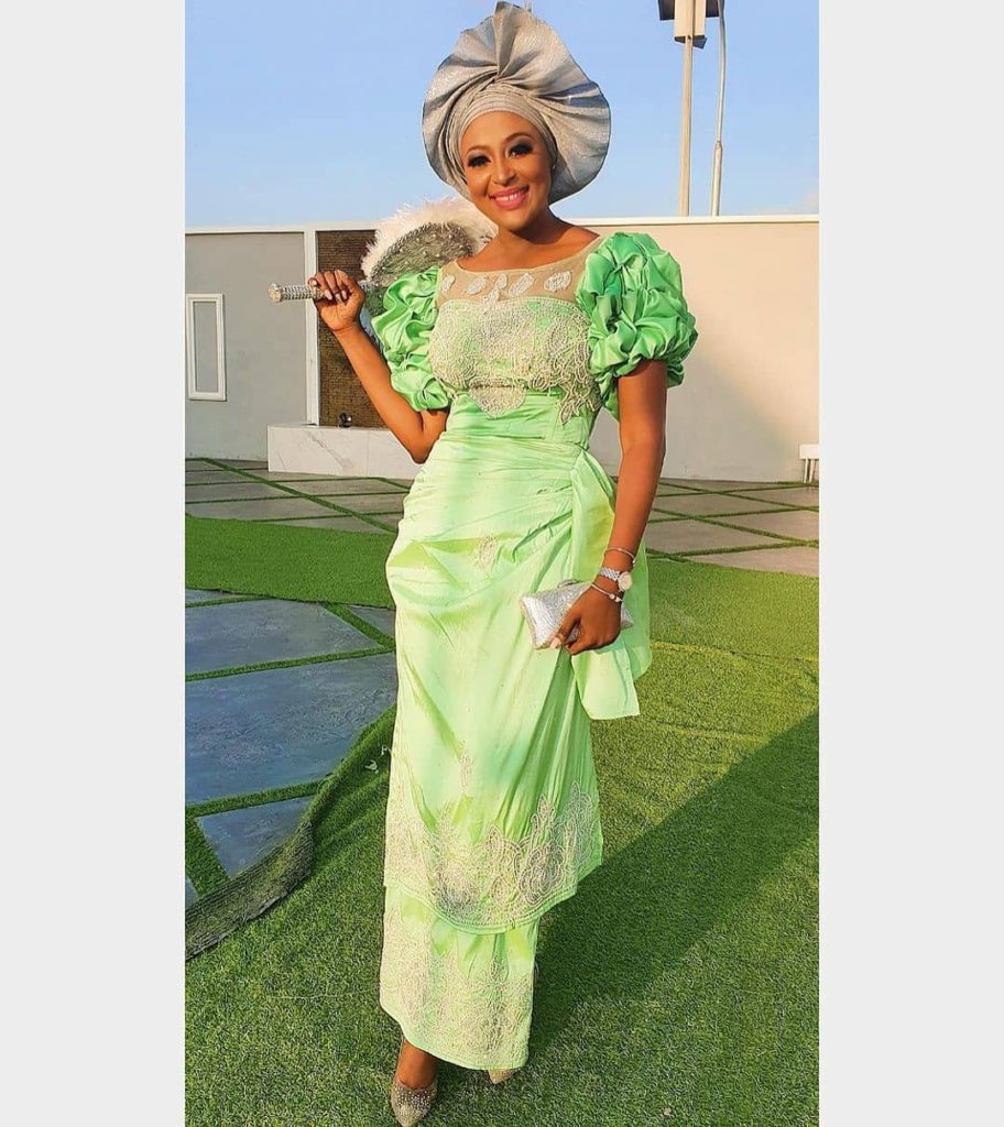 Gorgeous, Stylish, and Stunning Asoebi Dresses with statement sleeves.