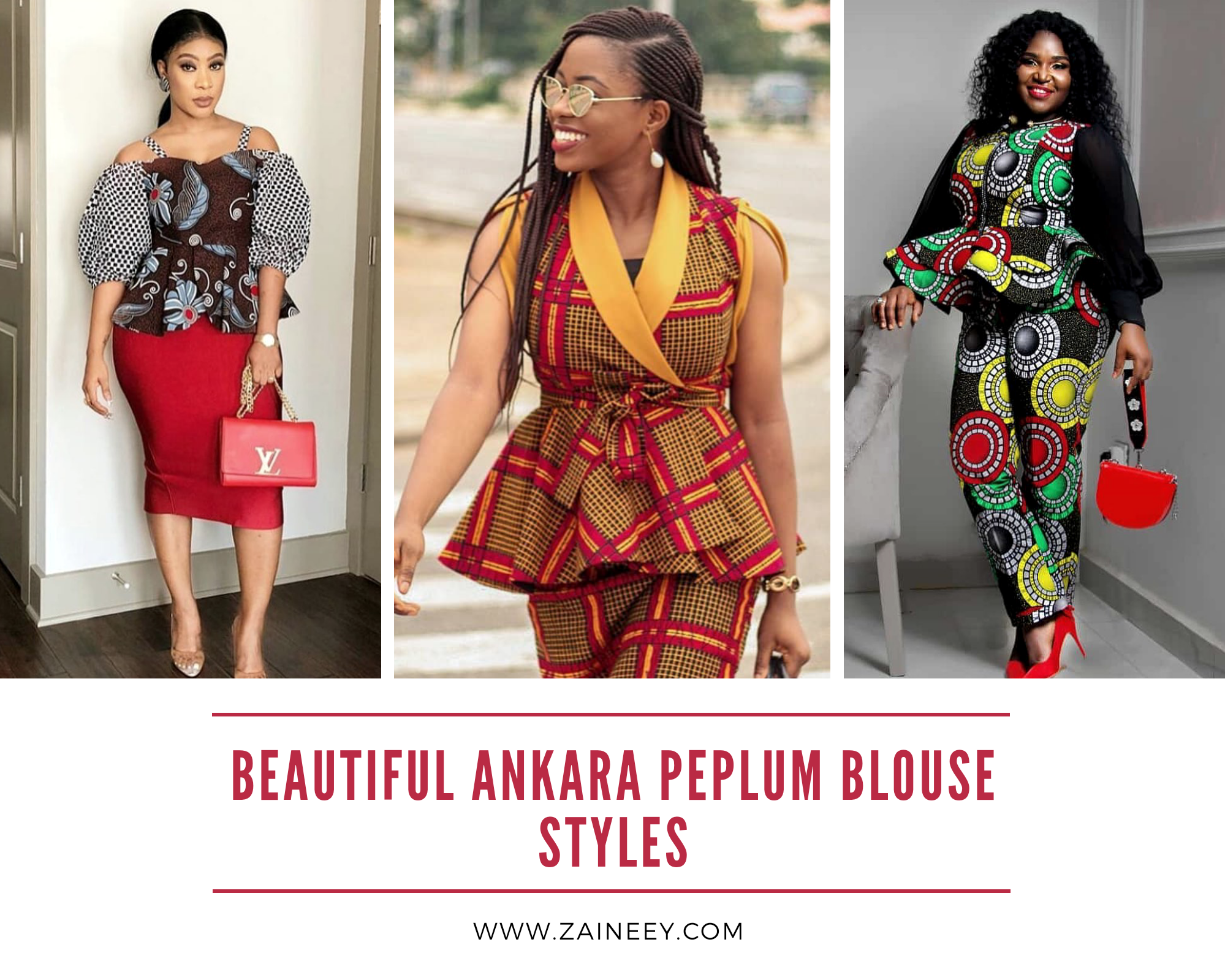 Unique, Elegant, and Beautiful Ankara Peplum Blouse styles for Christmas