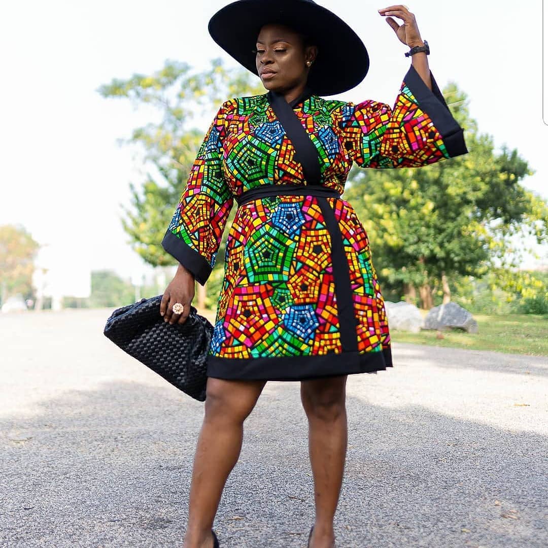 35 Trending Ankara Kimono Jackets And Dresses For 2023, ThriveNaija