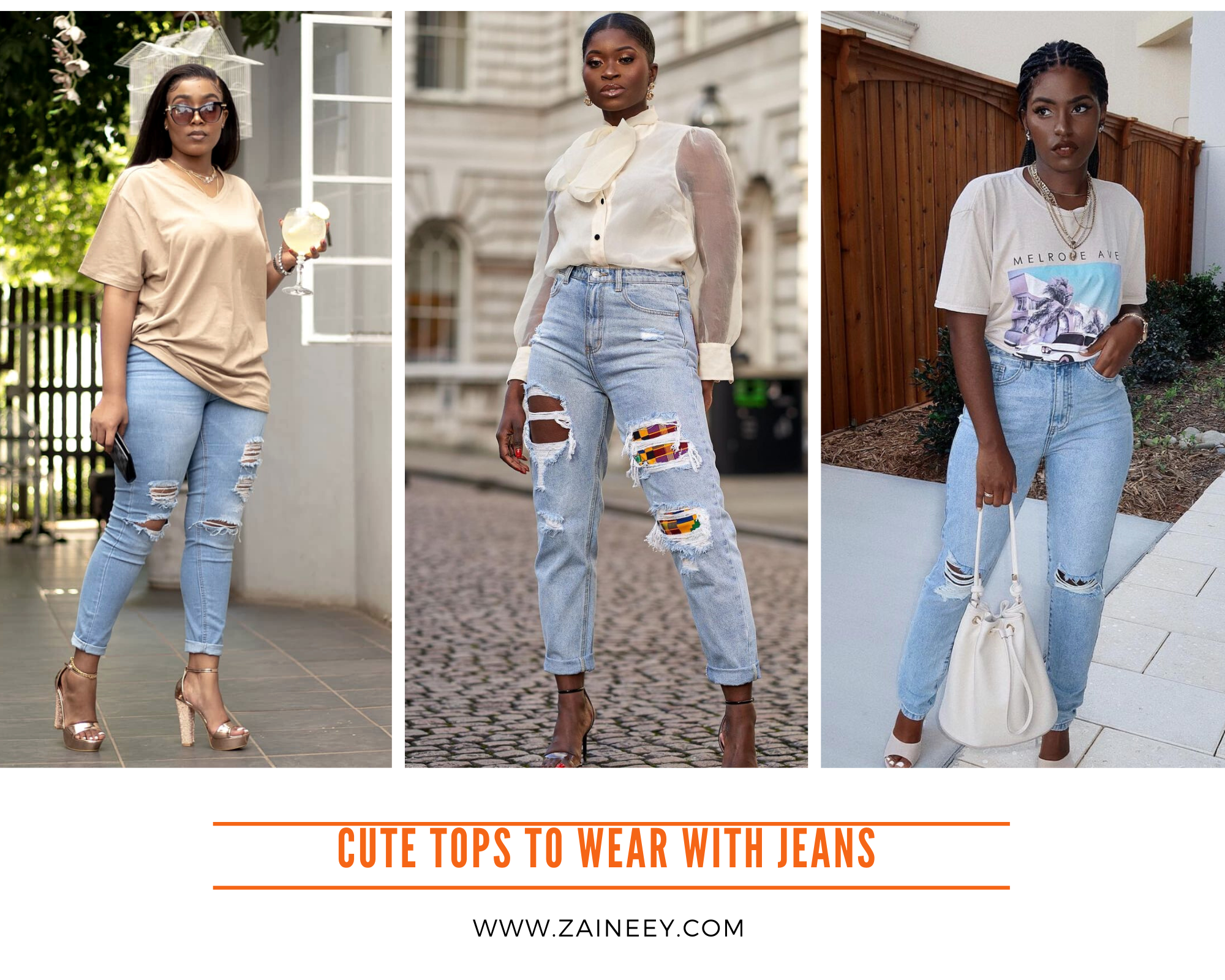 Beautiful, Classic and Cute Tops to wear with jeans