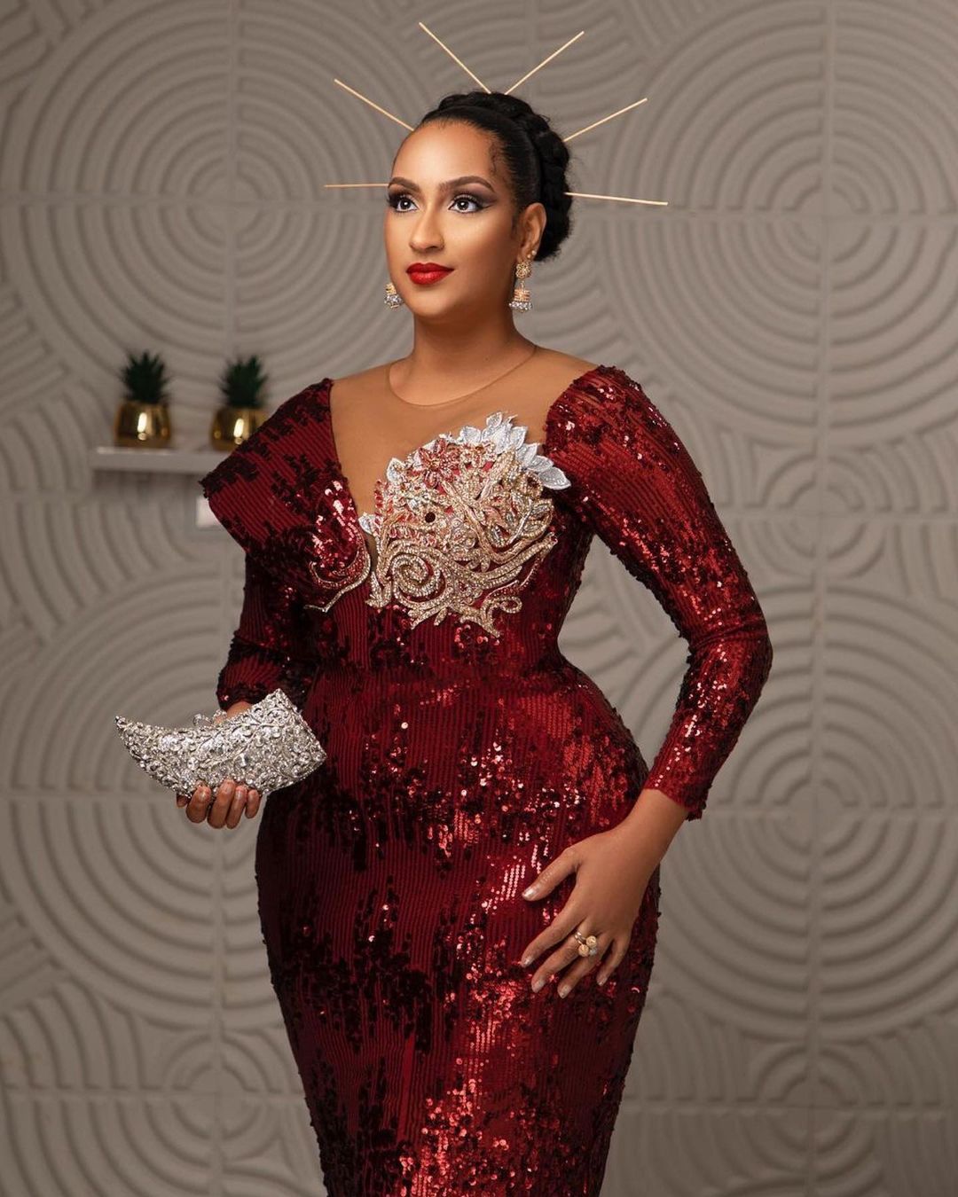 Latest Red Lace Asoebi Styles 2022