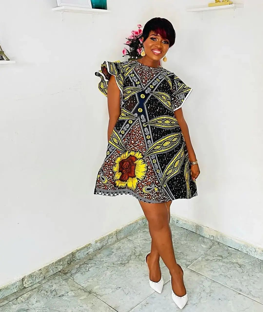 Simple Ankara Free Gowns - Youstylez Collections | Short ankara dresses, Ankara  short flare gowns, Ankara short gown styles