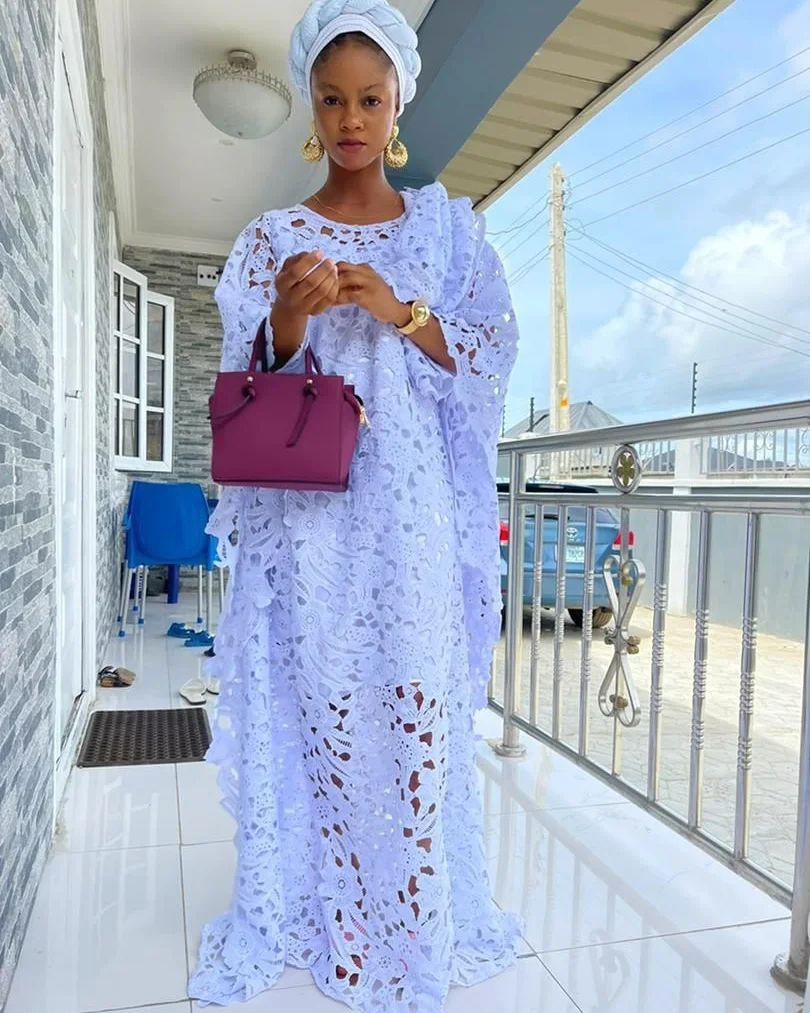 20 White Lace Styles For Burials and Weddings in Nigeria 2021 | Lace gown  styles, Aso ebi styles, Lace styles