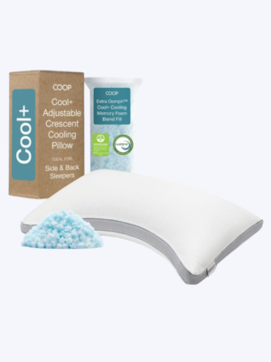Coop Home Goods Cool+ Crescent Adjustable Pillow