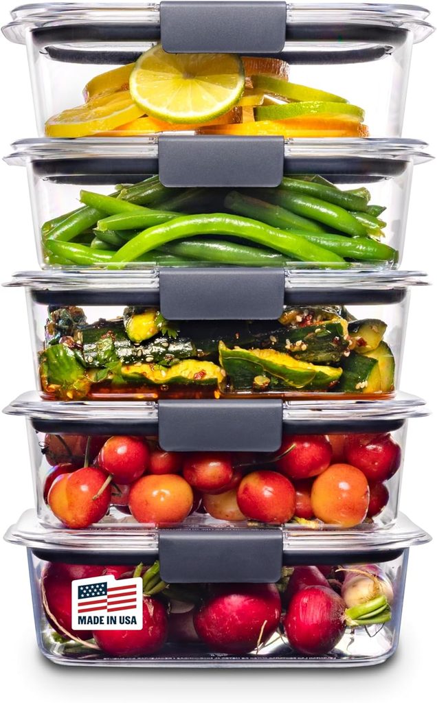 Rubbermaid Brilliance food storage containers for meal prep and leftovers